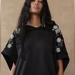 Free People We The Free Diamond In The Rough Vest. NWT. Black